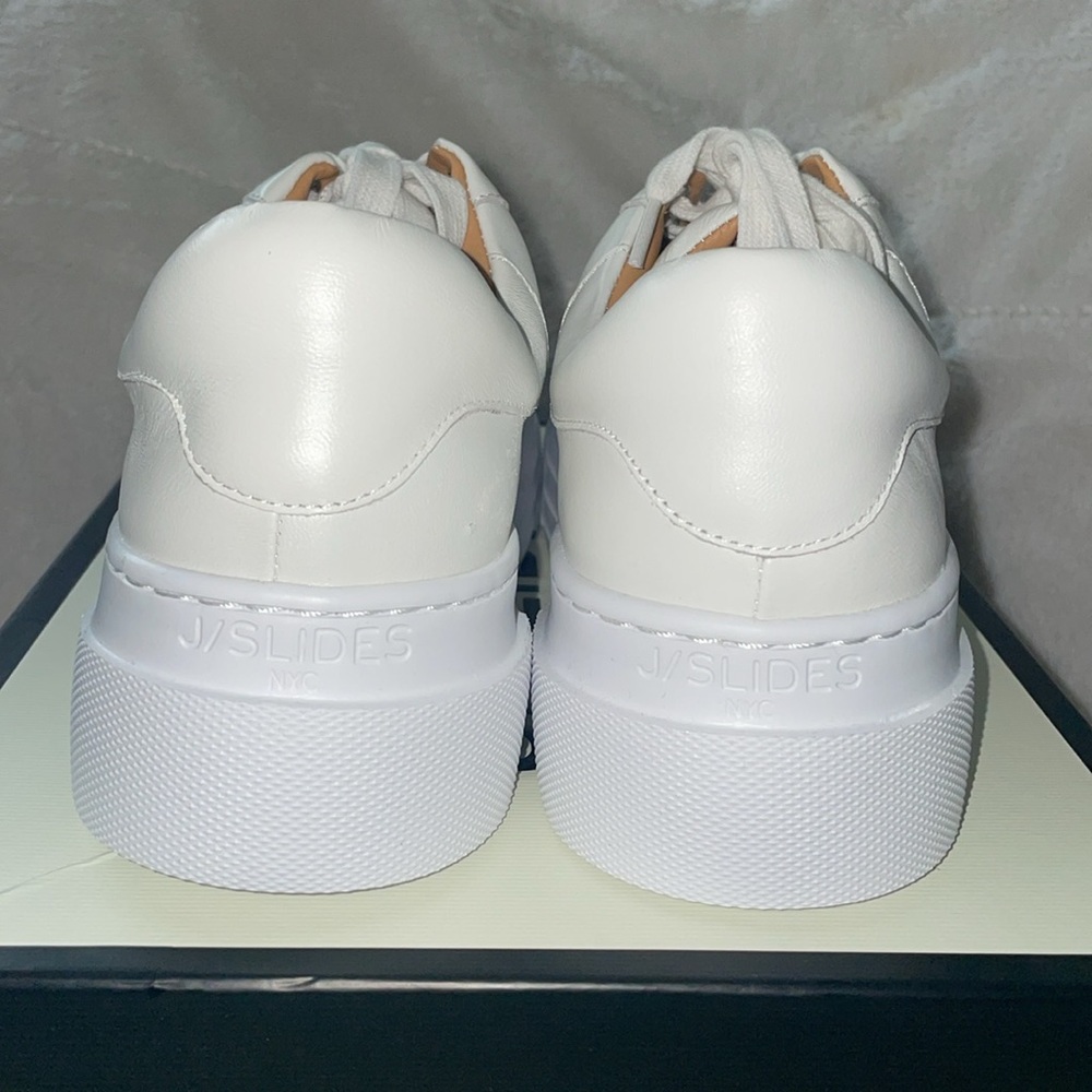 NWT J/SLIDES AMANDA White Leather Sneaker - Picture 10 of 15